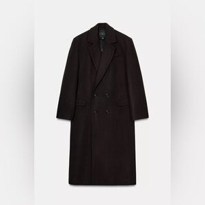 Zara oversized double breasted coat wool coat